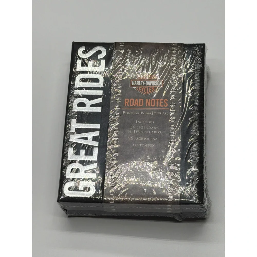 Harley Davidson Great Rides Road Notes Postcards Journal and‎ Pen Set New